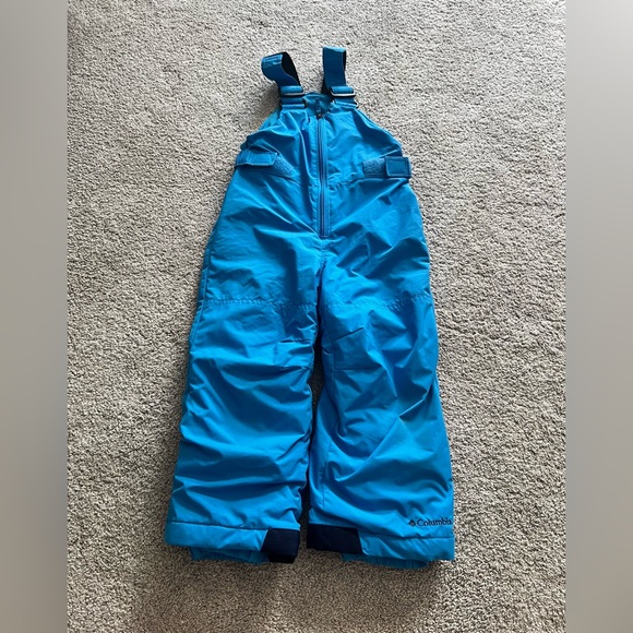 Columbia Snow Bib Pants Boys Kid’s 4T Adjustable Blue Bib Overalls Snowpants - Picture 1 of 5